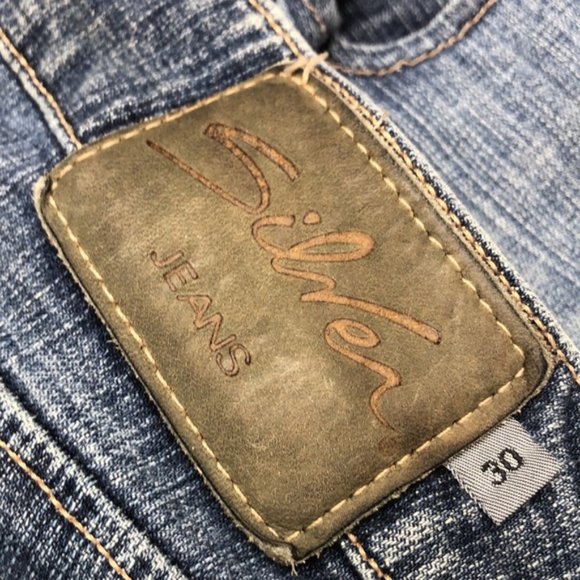 MADE IN CANADA 🇨🇦 EARLY VINTAGE SILVER FLARE BOOTS JEANS 30x33 ⭐️ - Picture 5 of 15